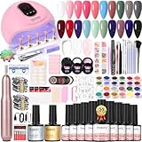 20 Farben Nagellack Set Nagelfräser für Gelnägel mit UV Lampe für Gelnägel set,nagelfräser,Nagelzubehör, ,Nagelfeilen,Nagelstudio Set für UV Nageldesign Gelnägel Nagelset Nail Art Geschenke Frauen