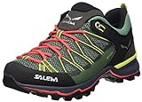 Salewa WS Mountain Trainer Lite Gore-TEX Damen Trekking- & Wanderstiefel, Grün (Feld Green/Fluo Coral), 42 EU