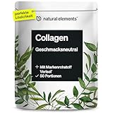 natural elements Collagen Pulver 500 g – Kollagen Hydrolysat Peptide – Kollagen Typ 1 und 3 – perfekte Löslichkeit, natürlicher Geschmack ohne Aromen – laborgeprüft und in Deutschland produziert