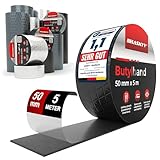 Wasserdichtes Klebeband Butylband I 5cm*5m Schwarz hochwertig selbstklebend mit Aluminiumfolie I Butyl-Tape alterungsbeständig korrosionsbeständig UV-beständig