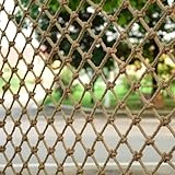 Kindersicherheitsnetz, Hanfseil, Frachtnetz, Kletterseil, Netz für Baumhaus, Retro-Dekor-Netz, Kinder-Fallschutznetz (2 x 2,5 m))