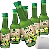 Edeka Bio Limettensaft 100% Direktsaft ideal zum Mixen und Würzen 6er Pack (6x200ml Flasche) + usy Block