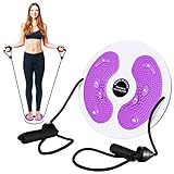 Herefun Twist Waist Disc Balance Board mit Kordelzug, Tailientwister Fitness, Fitnessgerät Drehscheibe, Taille Drehscheibe Hüfttrainer, Massage-Fußsohle Heimfitnessgeräte