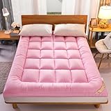 Wintersamt-Klappmatratze – tragbare Futon-Isomatte für Studentenwohnheim, aufrollbare Bodenmatratze für mittelgroßes Doppelbett, bequem und platzsparend