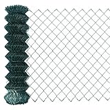 Garmix Maschendrahtzaun Gartenzaun Maschendraht Viereckgeflecht Grün 60x60mm 2,6mm (100cm x 15m)