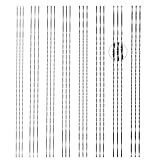 24 Stück Laubsägeblatt 130mm Spirallaubsägeblätter, Dekupiersägeblätter Nr. 1/2/3/4/5/6/7/8, Kohlenstoffstahl Laubsäge Laubblatt Scrubsägeblätter für Holz Kunststoff Metall