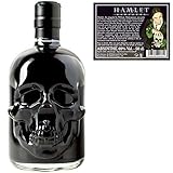 Schwarzer Absinth von ALANDIA | Hamlet Hardcore Black | Mit Wermut/Thujon | 69% | Totenkopf Flasche | (1x 0,5 l)
