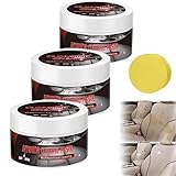 Generisch Reinigungscreme für die Autoinnenraum-Renovierung, Lederreinigungs- und Pflegecreme, Lederpflege für Autositze und -möbel, Multifunktionale Lederreinigungscreme (3 Stück)