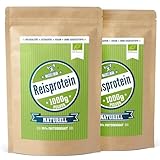 Reisprotein vegan von Maskelmän - 2 KG - 88% Eiweiss - Extrafeines Bio Reisprotein aus der Reiskleie - Ideale vegane Eiweissquelle