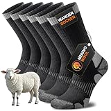 Niorasen Merino Wandersocken Herren Damen, Sommer Outdoor Socken Trekkingsocken, Merinowolle Socken, Sportsocken Laufsocken Tennissocken Arbeitssocken Atmungsaktiv Anti-Blasen & Gepolstert 3 Paar