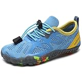 IceUnicorn Barfußschuhe Kinder Badeschuhe Junge Mädchen Wanderschuhe Traillaufschuhe(113Blau,35EU)