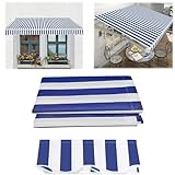 VLKLPZAHAK Markisenstoff-Ersatz Für Fenster 300 365cm Einziehbare Balkonmarkise Ersatzstoffe Klemmmarkise Markisentuch Ersatz, Kein Rahmen((20x9.8ft) 6.1x3m)