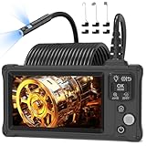 Endoskopkamera mit Licht, ENNOVOR 1920P HD Dual Lens Endoskopkamera, 5,0 Zoll IPS Endoskopkamera Handy, IP67 Wasserdichtes 8mm Endoskop Kamera mit 8+1 Einstellbaren LED Licht-10M