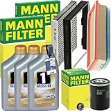 Mann Inspektionspaket + MOBIL 0W-40 Motoröl passend für 1.4 DOBLO IDEA LANCIA