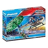 PLAYMOBIL City Action 70569 Polizei-Hubschrauber: Fallschirm-Verfolgung, Für Kinder von 4-10 Jahre