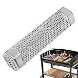 Pellet Tube Smoker | Edelstahl BBQ Pipe | Hocheffizientes Räucherrohr für temperaturgeregeltes gleichmäßiges Erhitzen, HinterhofbbQ, Campingkochen, Steak Huhn Grillen