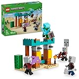 LEGO Minecraft Die Illager-Wüstenpatrouille, Set zum Videospiel für Kinder, Mini-Spielzeug mit Außenposten und DREI Minifiguren, inkl. Plünderer, Diener und Kaktusritter 21267
