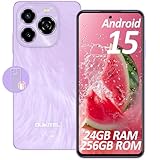 OUKITEL C65 Pro Android 15 Smartphone Ohne Vertrag - 24GB+256GB Handy Ohne Vertrag 6.7 Zoll 90Hz, 5150mAh, Dual SIM 4G Simlockfreie Handys/Gesicht+Fingerabdruck/GPS/OTG/Violett