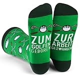 Lavley Zum Golfen Geboren, Zur Arbeit Gezwungen Socken für Männer die Golf spielen