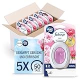 Febreze Bad Lufterfrischer, Kontinuierliche Geruchsbekämpfung Und -verhinderung, Blütenhauch 5 Stück