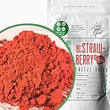 Fruchtpulver Gefriergetrocknet Erdbeerpulver | Erdbeer Pulver Gefriergetrocknete Früchte | Freeze Dried Fruit Strawberry Powder | Frucht Erdbeer Pulver Smoothie Erdbeerpudding Trockenfrücht (100g)