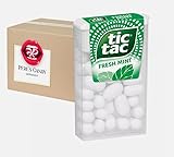 Tic Tac Süßigkeiten Mint Geschmack 24erPack(24 x 18 g) | für kleine Momente der Erfrischung im praktischen Pack