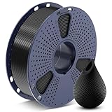 SUNLU PETG Filament 1,75 mm, weniger Stretching gute Schicht Haftung hohe Zähigkeit 3D-Drucker Filament 1,75 ± 0,02 mm, 1kg Spule (2,2 lbs), PETG Schwarz
