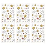 292 pcs weihnachtssticker,sticker weihnachten,aufkleber glitzer sterne,weihnachtsaufkleber selbstklebend gold,kinder stern,schneeflocken stickers,zum weihnachts,basteln aufkleben christmas
