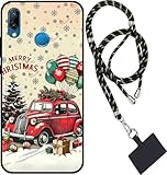 WUACYEAMING für Huawei P20 lite Hülle,mit Aesthetic Weihnachten Muster Weich Silikon Dünn TPU Stoßfeste Kratzfest Schutzhülle Cover-Auto-Geschenke+1*Tragbares Universal-Lanyard