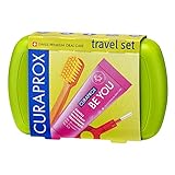 Curaprox Travel-Set Grün - Zusammensteckbare Reisezahnbürste CS 5460 + «Be You»-Reisezahnpasta + 2 Interdentalbürsten CPS prime 07 und 09 - Reise-Zahnpflege-Set 9,5 cm x 6 cm