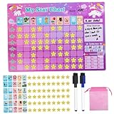 OFFSCH 1 Satz Belohnungstafel für Gewohnheiten Magnetische Kühlschranktafel für Niedlichen Illustrationen Verhaltensaufkleber und Klarer zur Positiven Motivation und