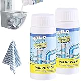 Vollstern Abflussreiniger Schaum Extra Stark, Vollstern Rohrreiniger Extrem Stark, Wild Sink Und Drain Cleaner, Hochwirksamer Rohrreiniger Mit Aktivschaum, Für Küche, Bad, Toilette Und Balkon (2Pcs)