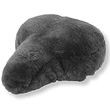 Reissner Lammfelle Fahrradsattel Bezug Fahrradsattelüberzug aus Merino Lammfell FSB-A-0 dunkelgrau anthrazit 27x24cm