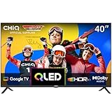 CHIQ L40QG7V 40 Zoll QLED TV, HDR10, Rahmenloses Design, Google TV, Google Assistant, Chromecast Built-in HDR10 und HLG, Quad-Core A55 CPU, 2,4/5 GHz Dual-Band-WLAN, DBX-tv