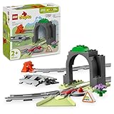 LEGO DUPLO Eisenbahntunnel und Schienen – Erweiterungsset - Lernspielzeug für Kleinkinder – 10-teilige Bahnstrecke mit Trichter und Weiche – Geschenk für Jungen & Mädchen ab 2 Jahren - 10425