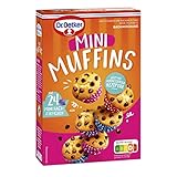 Dr. Oetker Mini Muffins, 4er Pack (4 x 280 g), Backmischung für Rührteig mit Schokotropfen, zum Zubereiten von 24 Mini Muffins, inkl. Mini-Papierbackförmchen