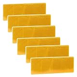 6 Stück Reflektor Rückstrahler Selbstklebend Katzenauge Reflektor 148 x 48mm Orange Rechteckig Seitenstrahler Dreieck Rückstrahler Auto Reflektoren Mix Universal für LKW Trailer Wohnwagen Anhänger