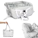 Universal Einkaufswagen Schutzhülle, 2-in-1 Einkaufswagenschutz Sicherheit Sitzbezug Kinder Baby Sitz Abdeckungs für Einkaufswagen Hochstuhl Kinderwagen 80x120cm