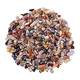 600g Natürliche Edelsteine Mix - Bunte Trommelsteine Set | 5-8mm Edelsteine für Kinder | Edelsteine Ausgraben, Deko, Garten, Vasen, Fishbowl, Schatzsuche, Geburtstag | 100% Naturmaterial ohne Färbung