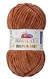 Himalaya Dolphin Baby 120m, 100g |Helles Braun I 100% Polyester I Strickgarn I Flauschwolle I Babywolle I kuschelweiche Wolle für Ihr Baby I Chenillewolle I zum Stricken oder Häkeln