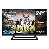 Smart Tech 24HA20V3CUK, 24-Zoll-HD-LED-Fernseher mit Android, YouTube, Netflix, Video, Disney+