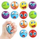 12 Stück Antistressball für Kinder Erwachsene,MXTIMWAN Quetschball,Lächeln Gesicht Bälle,Gesicht Squeeze Bälle,Erwachsene Motivierende Stressbälle,Antistressball Kinder,Squishy Spielzeugball