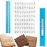 alladaga Packung mit 72 Briefe Nummer Buchstaben Cookie Stempel Set Keks Fondant Dekorieren Backen Eindruck Werkzeug