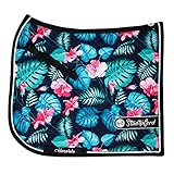 Premium Schabracke Honolulu ✓ Air-Mesh Technologie ✓ Füllung 70% Bambus & 30% Polyester ✓ Anti-Haar Klettverschluss • Schabracke Dressur - Schabracke Pferd - Schabracke Set - Schabracke blau