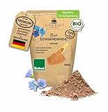 850g BIO Leinsamenmehl Vorteilspack aus 100% deutscher, brauner Leinsaat | Leinmehl frisch gemahlen. Vegan. Low Carb & Keto geeignet. Protein- & Ballaststoffreich. Regional und Nachhaltig verpackt