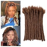 SUZLAZYR Loc Extensions Echthaar 0,6 cm, 40 Stränge 100% handgefertigte Dreadlock-Erweiterungen für Mann/Frauen, Kann gefärbt, gebleicht, gekräuselt und gedreht werden,30#,16in