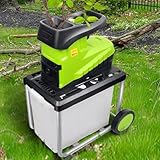 Elektrischer Holzhacker, 2800 W Motor, 5000 U/min, Kochfeldklingen, kompaktes Design, effizientes Mulchen für Haus und Garten, reduziert Deponieabfälle