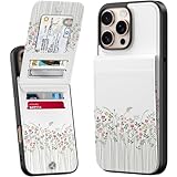 Bemal Schutzhülle für iPhone 16 Pro Max, integrierter Kartenhalter, modisch bedruckt, RFID-Blockierung, PU-Leder, Ständer, Magnetverschluss, stoßfeste Handyhülle für Damen und Herren, niedliche kleine