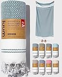 Luum® Strandtuch groß 100x200 Hamamtuch Saunahandtuch Badetuch Handtuch Yogatuch Duschtuch Strandhandtuch Saunatuch Reisehandtuch Turkish Towels, Damen Herren, 100% Baumwolle, Petrol