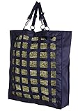 QHP Heusack Turnout | Inhalt: 4-6 kg | 63,5 x 53 x 18 cm | Praktischer Heusack | Einfaches Verschließen und Aufhängen, Farbe:Navy